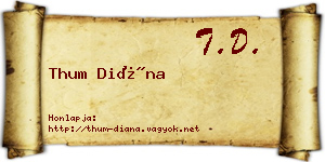 Thum Diána névjegykártya